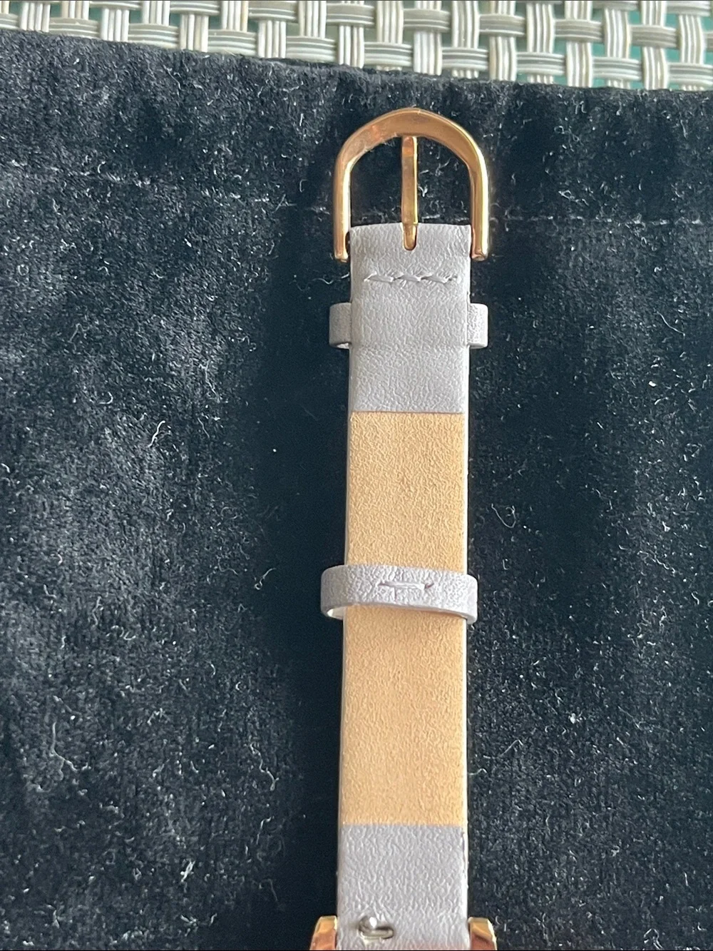 OLIVIA BURTON Gold Floral Dial Watch with White Strap